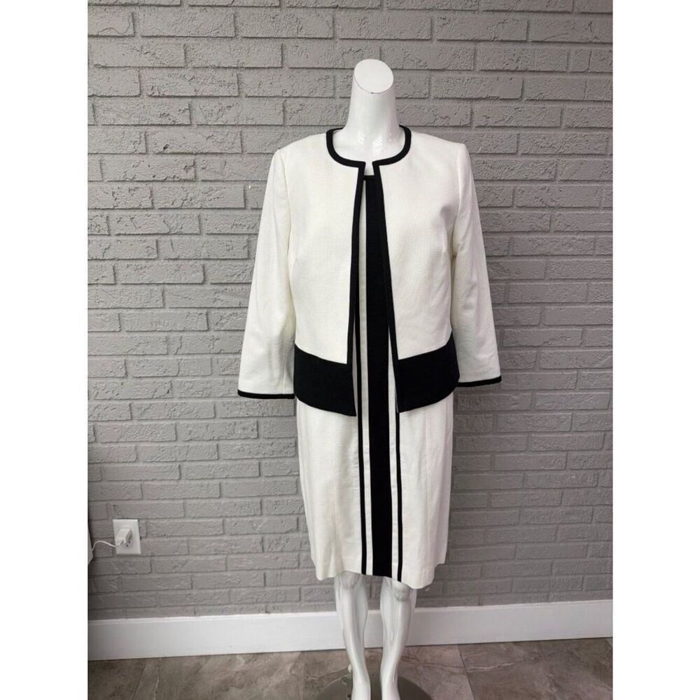 Talbots Women’s Color Block 2PCS Dress Jacket Suit Size 8J /10D